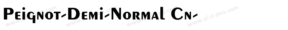 Peignot-Demi-Normal Cn字体转换